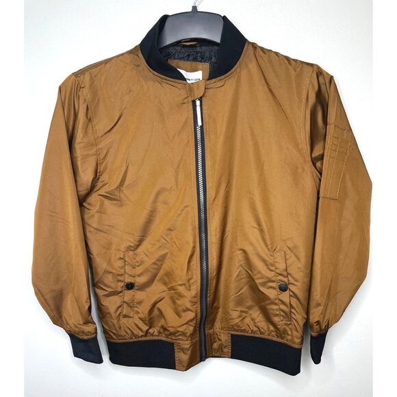 Distortion Boy's Bomber Jacket With Black Trim & Zipper Medium 10/12 - Picture 1 of 11